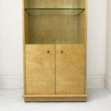 1980s birds eye maple display cabinet memphis milano style 1980s vintage