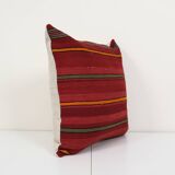 20" x 20" turkish striped kilim pillow, striped kilim pillow decorative throw pillow, bohemian kilim