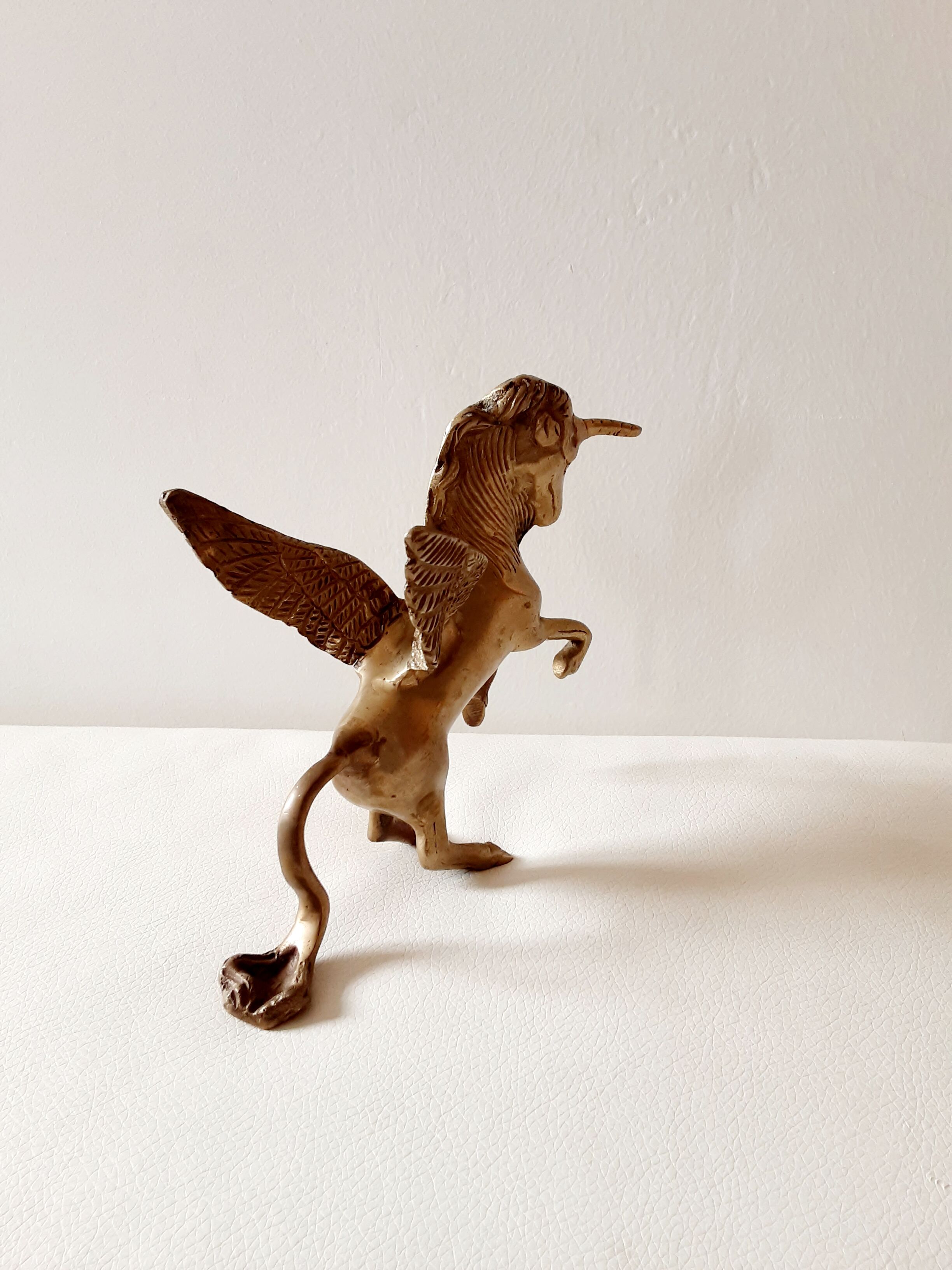 Bronze unicorn figure