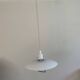 Suspension extensible métal blanc laqué, suède années 70/80