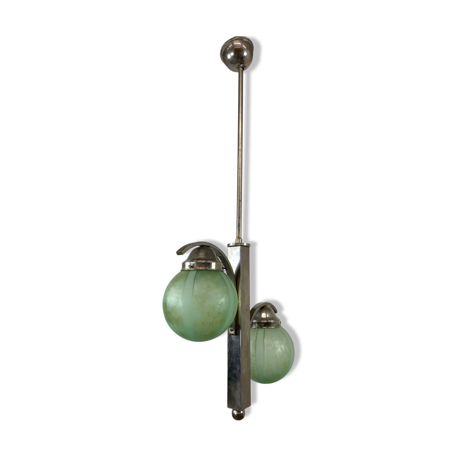 Lampe suspendue verte Art déco