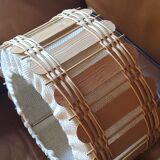70s suspension in rattan and Scandinavian style fabrics