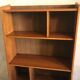 1960's vintage bookcase blond walnut and compass feet