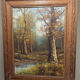 Vintage painting attributed to Alice J. Medina — Autumn Landscape — Oil