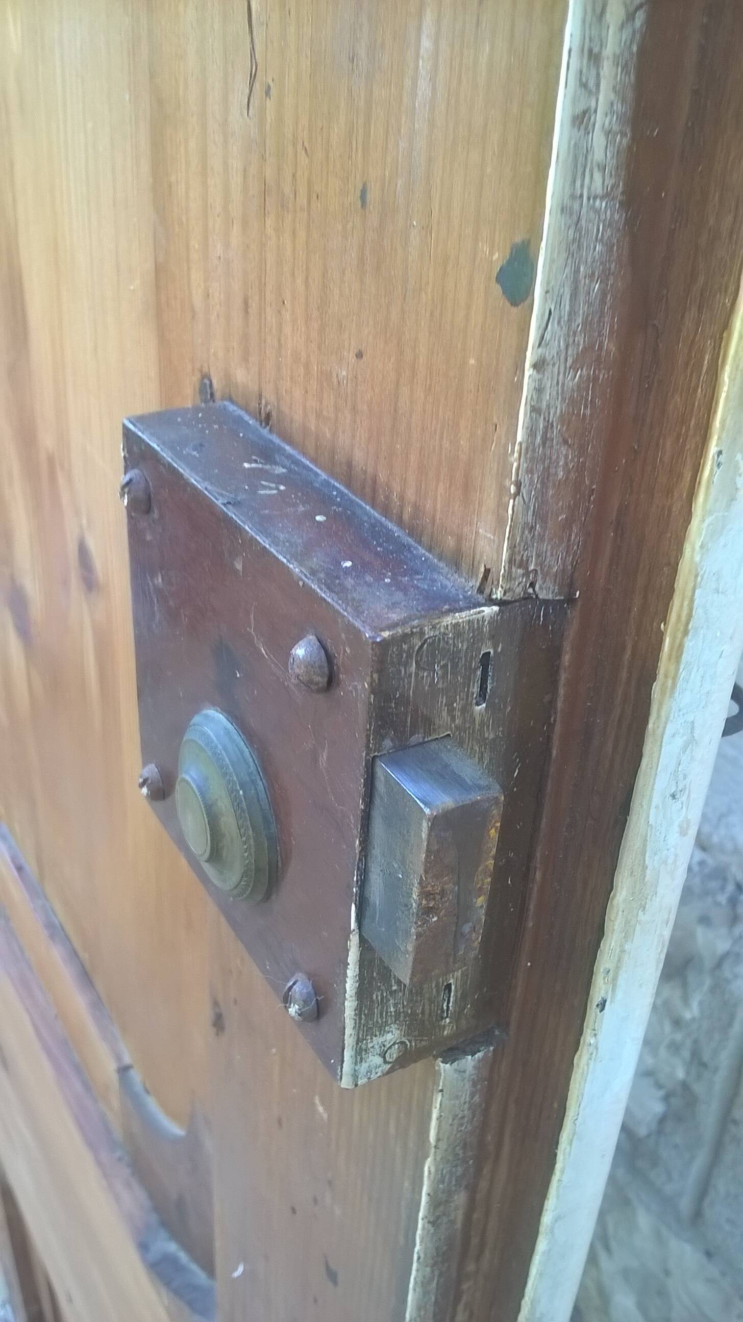 Set of large double old molded cupboard doors