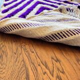 Handmade wool rug from Moroccan Atlas, size 140 x 260 cm.