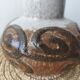 Vintage Strehla round vase, ceramic, East Germany, 1960s/70s