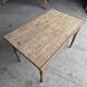 Antique rustic bistro farm table 1900 one drawer - 1m23