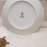 Set 6 hollow plates porcelain white and gold