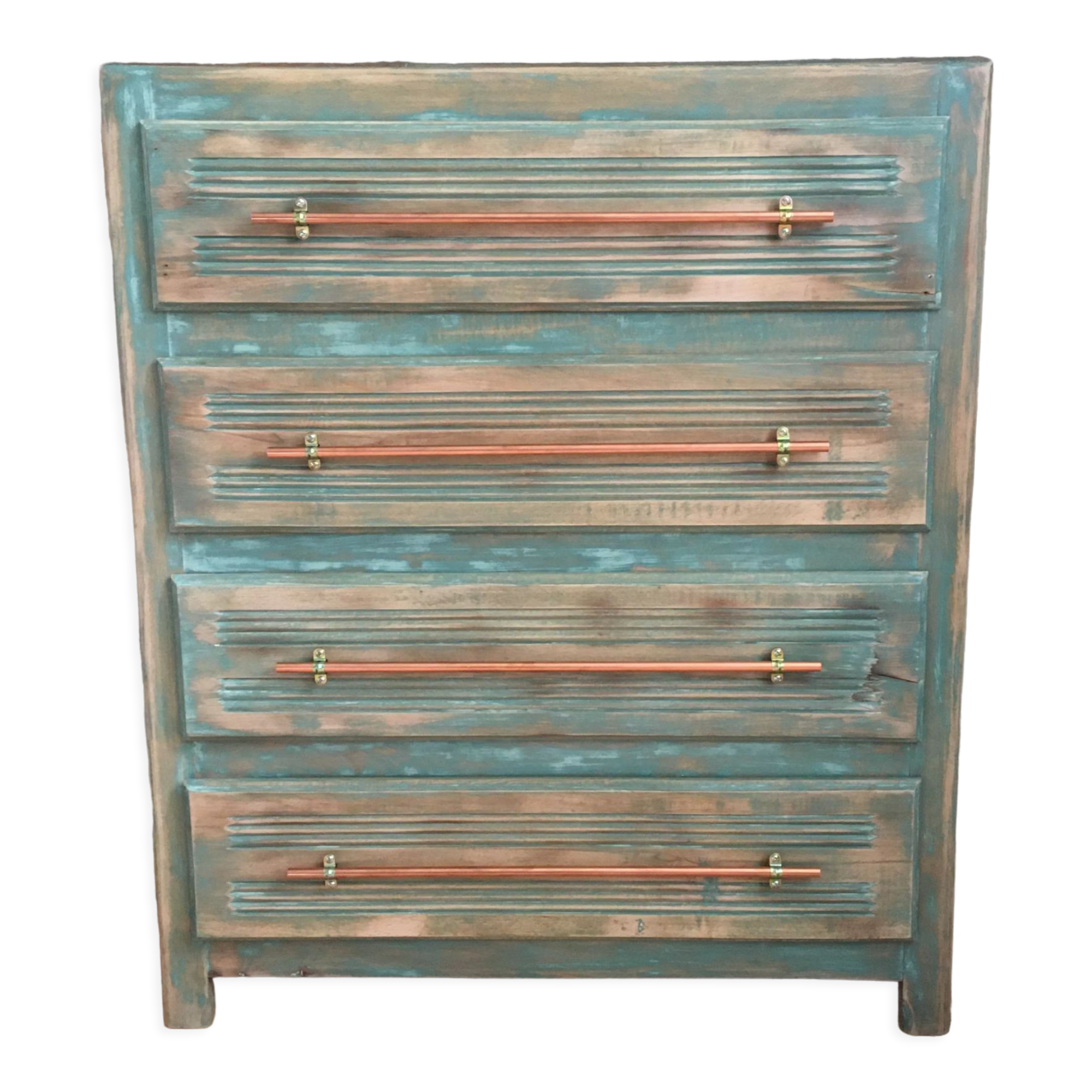 Patinated vintage chest of drawers