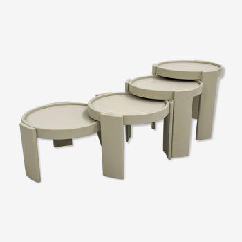 Set of 4 pull-out tables by Gianfranco Frattini for Cassina, 1970