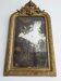 Large Louis Philippe mirror with antique mercury pediment, height 107cm, vintage