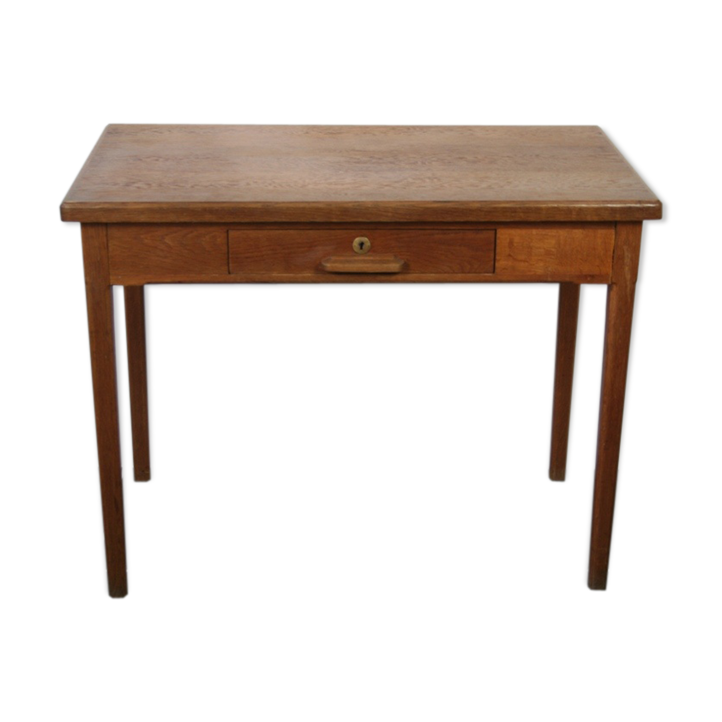 Rustic wood desk 1 drawer of the years 60