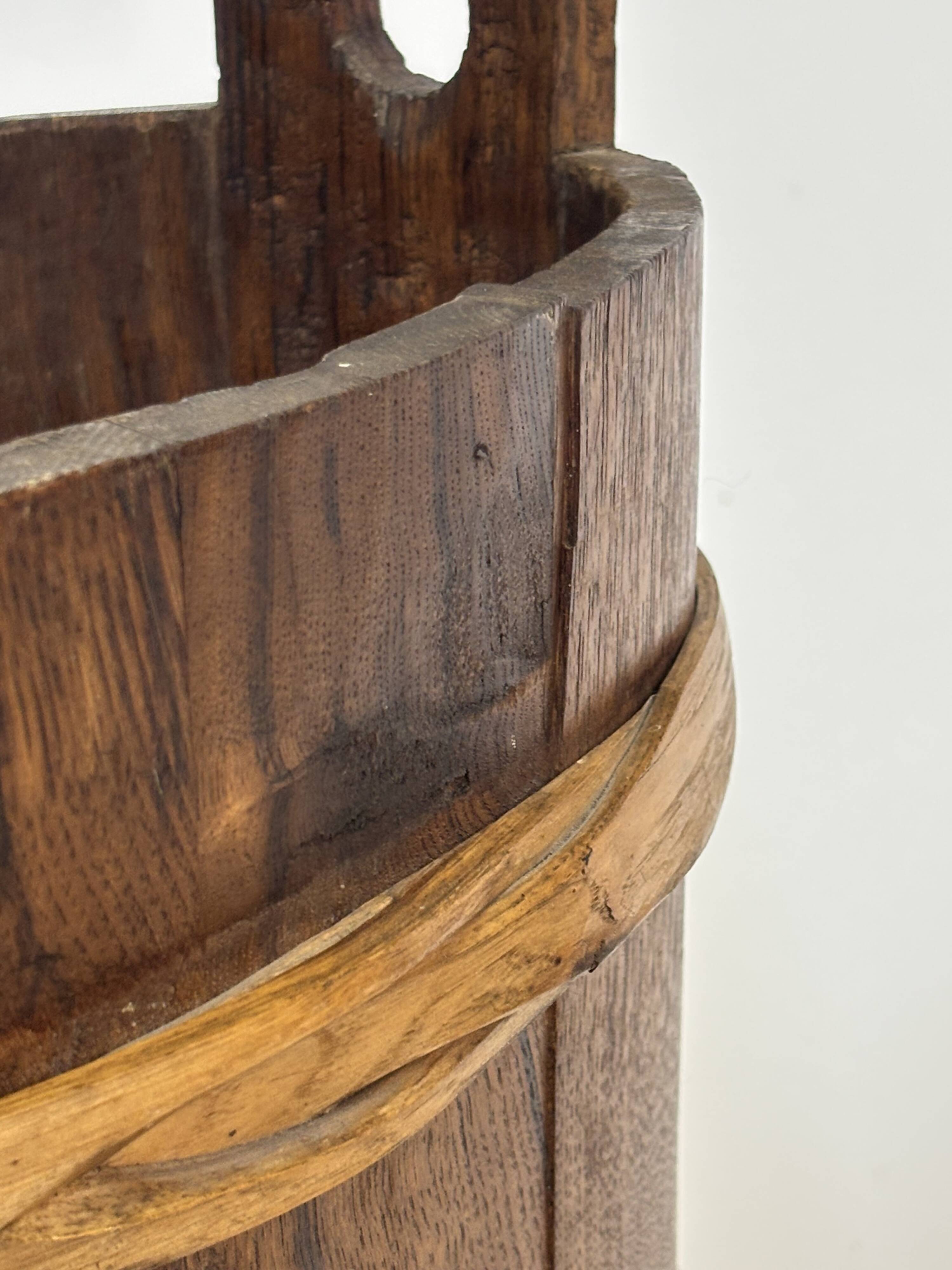 Vintage Wooden Umbrella Stand, 1960s minimalist design