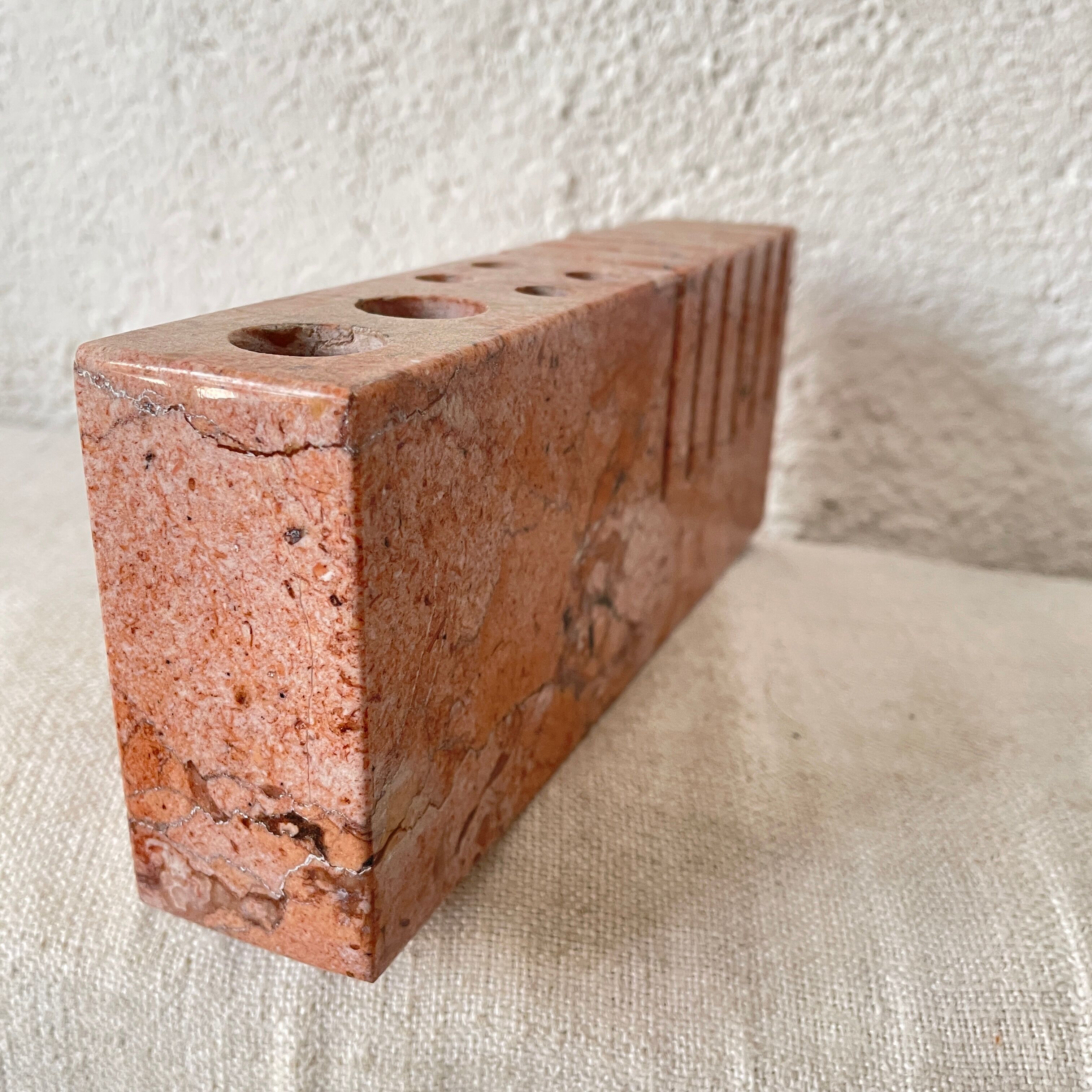 Pencil holder letter press paper design marble 1960 70 1970 sculpture