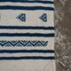 Kilim blue and white corridor in pure wool 70x180cm