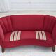 1960s, Danish 2-seater "Banana" sofa, furniture wool, oak wood legs.