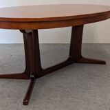 Baumann extendable oval table, 70s-80s