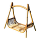 Rattan magazine rack. Vintage 50s.