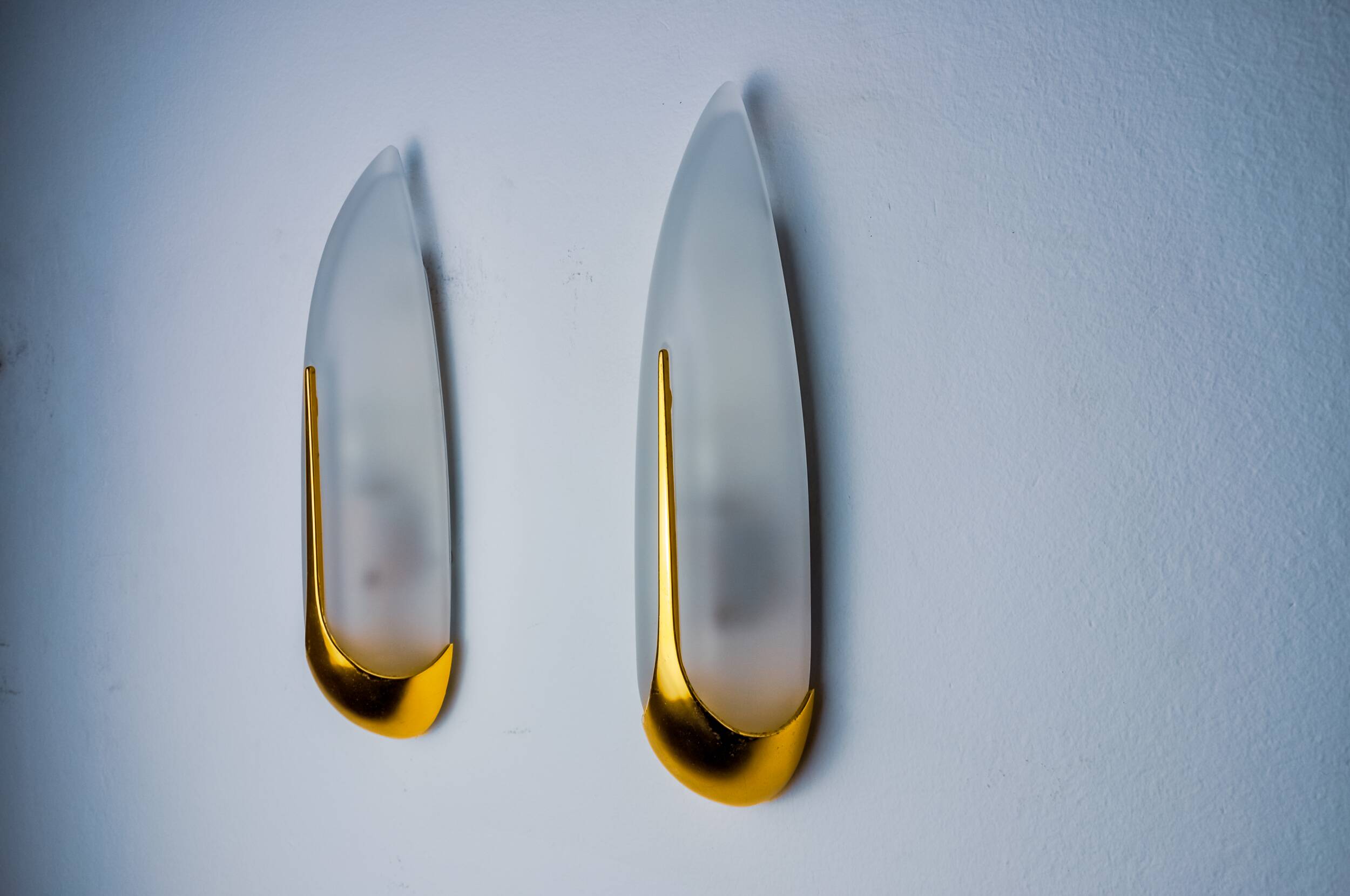 Pair of idearte "ear of corn" wall lights, Spain, 1980