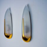 Pair of idearte "ear of corn" wall lights, Spain, 1980
