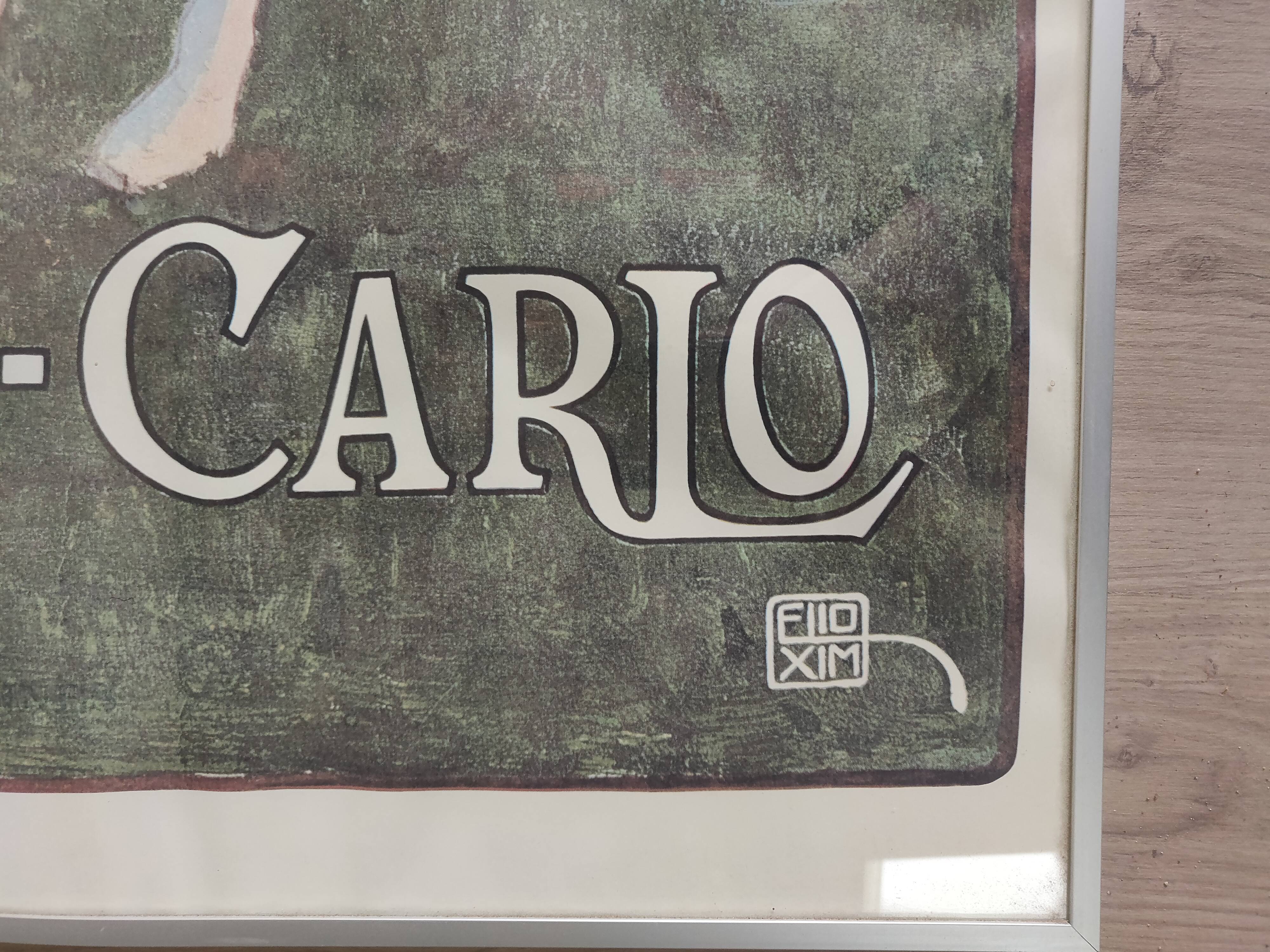Golf monte-carlo framed poster after elio xim