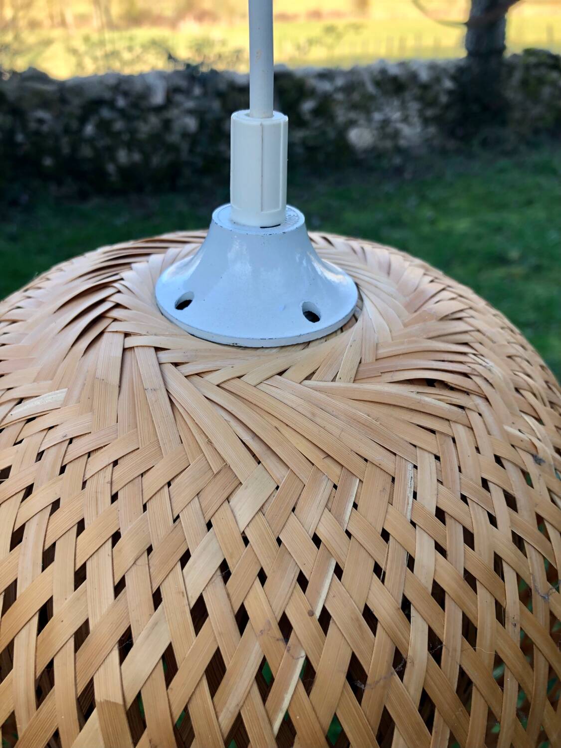 Bamboo ball pendant light