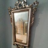 Late 19th century silver-plated wood mirror