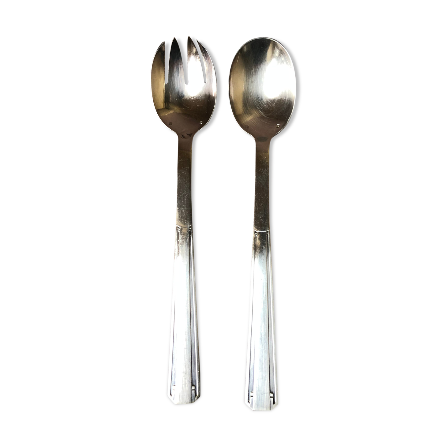 Silver metal salad covers