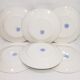 6 flat plates in opaque porcelain from Saint Amand and Hamage model Highness