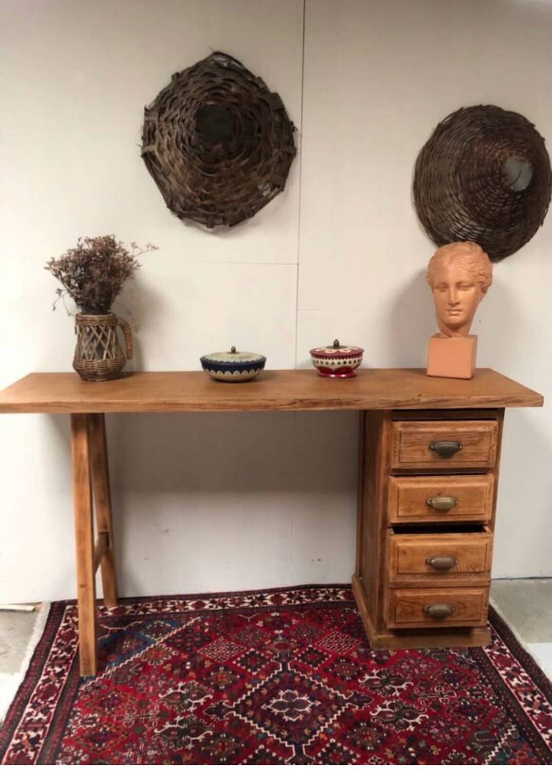 Ancienne console en chêne