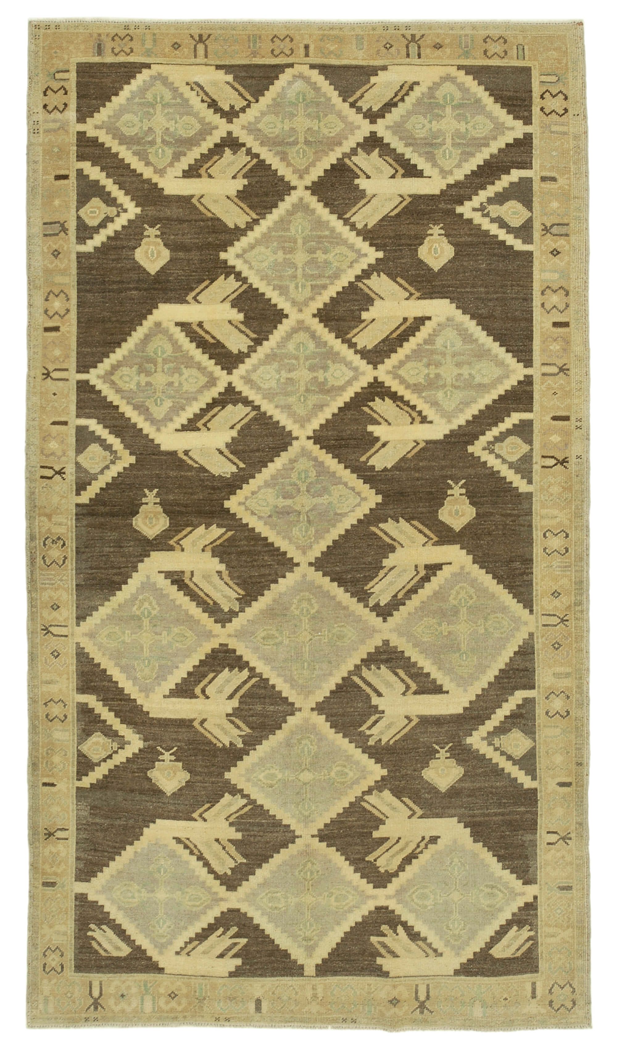 1960s handmade one-of-a-kind oriental beige rug 151 cm x 271 cm