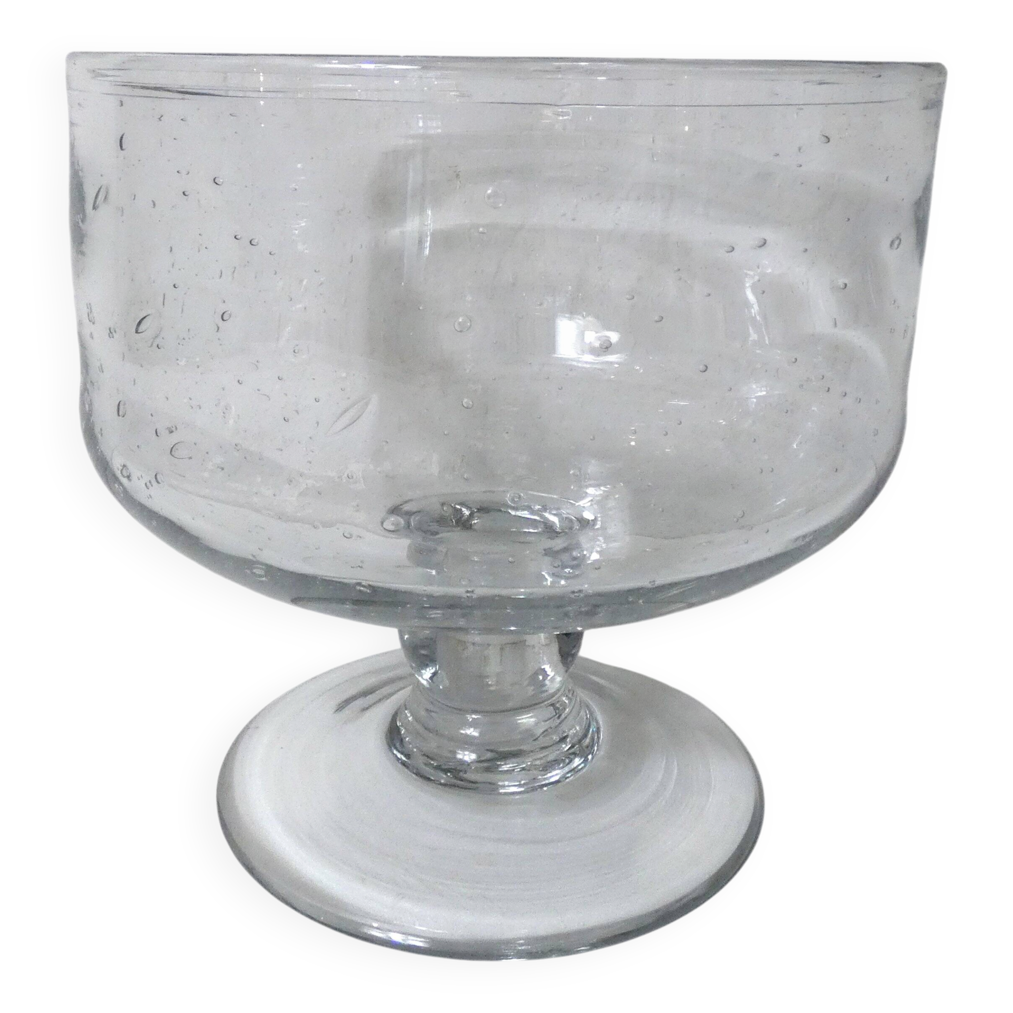 Large bubble glass bowl vintage