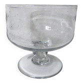 Grande coupe en verre bullé