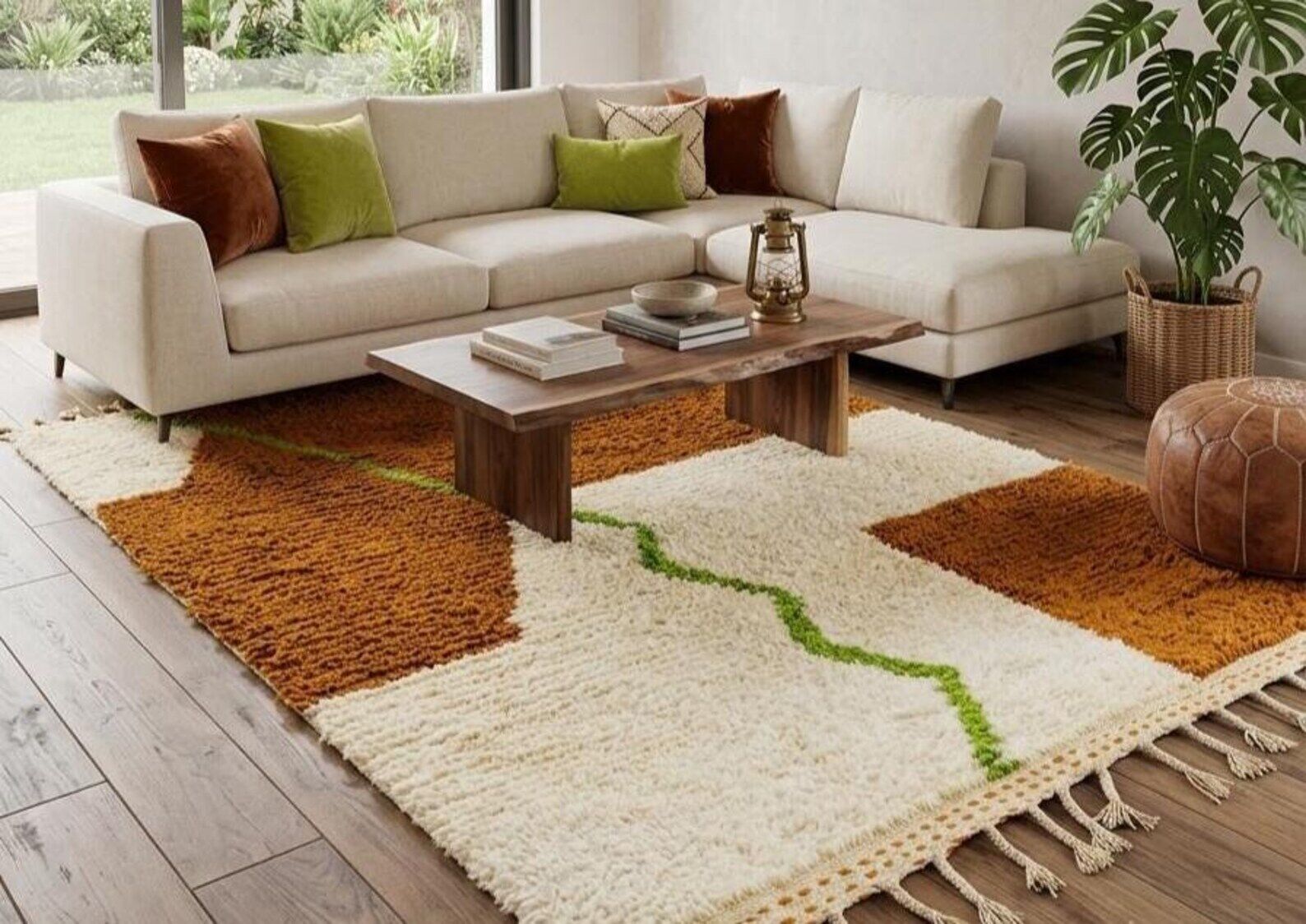 Handmade Berber rug in wool 150/250m