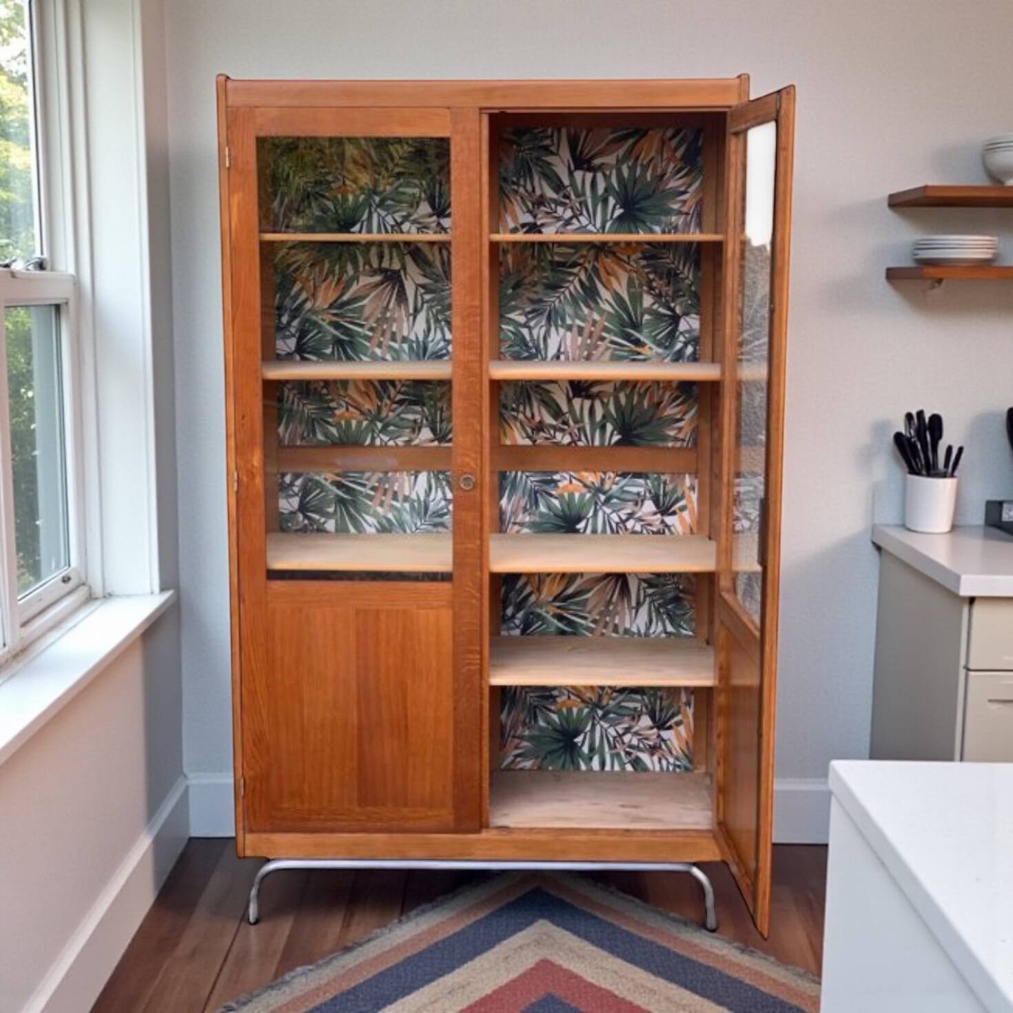 Glass cabinet from a primary school, 1950.