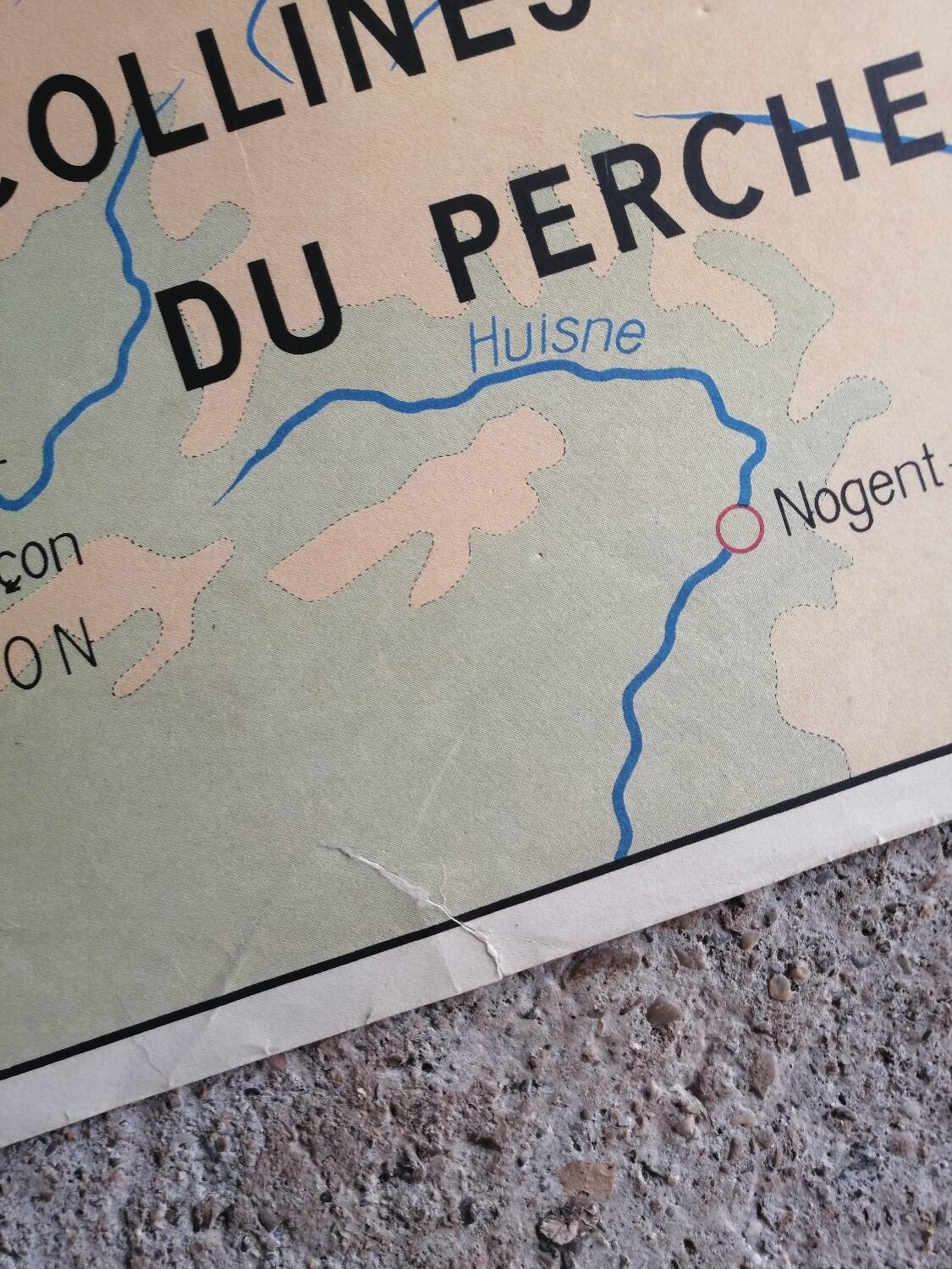 Vintage school map mdi FRANCE Normandy Paris Basin