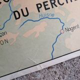 Vintage school map mdi FRANCE Normandy Paris Basin