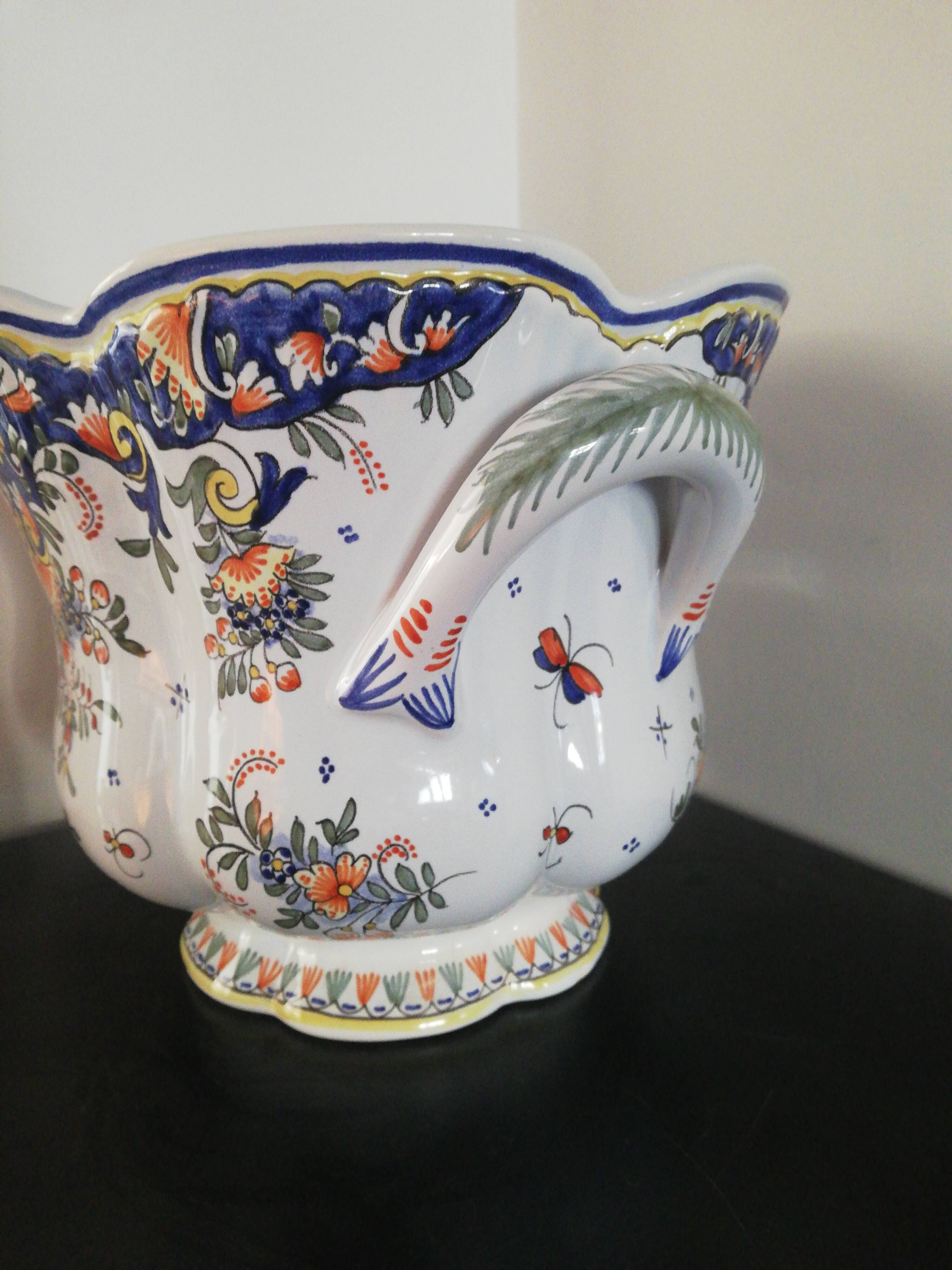 Earthenware pot cover Décor Desvres handmade AD