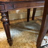 Leather and wood chairs