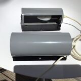 2 Wall lamps metal rolls gray ikea 80's