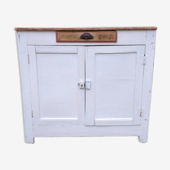 Old Parisian buffet circa 1950 patinated white