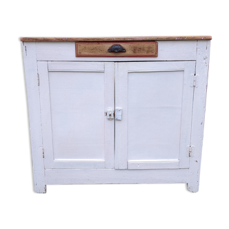 Old Parisian buffet circa 1950 patinated white