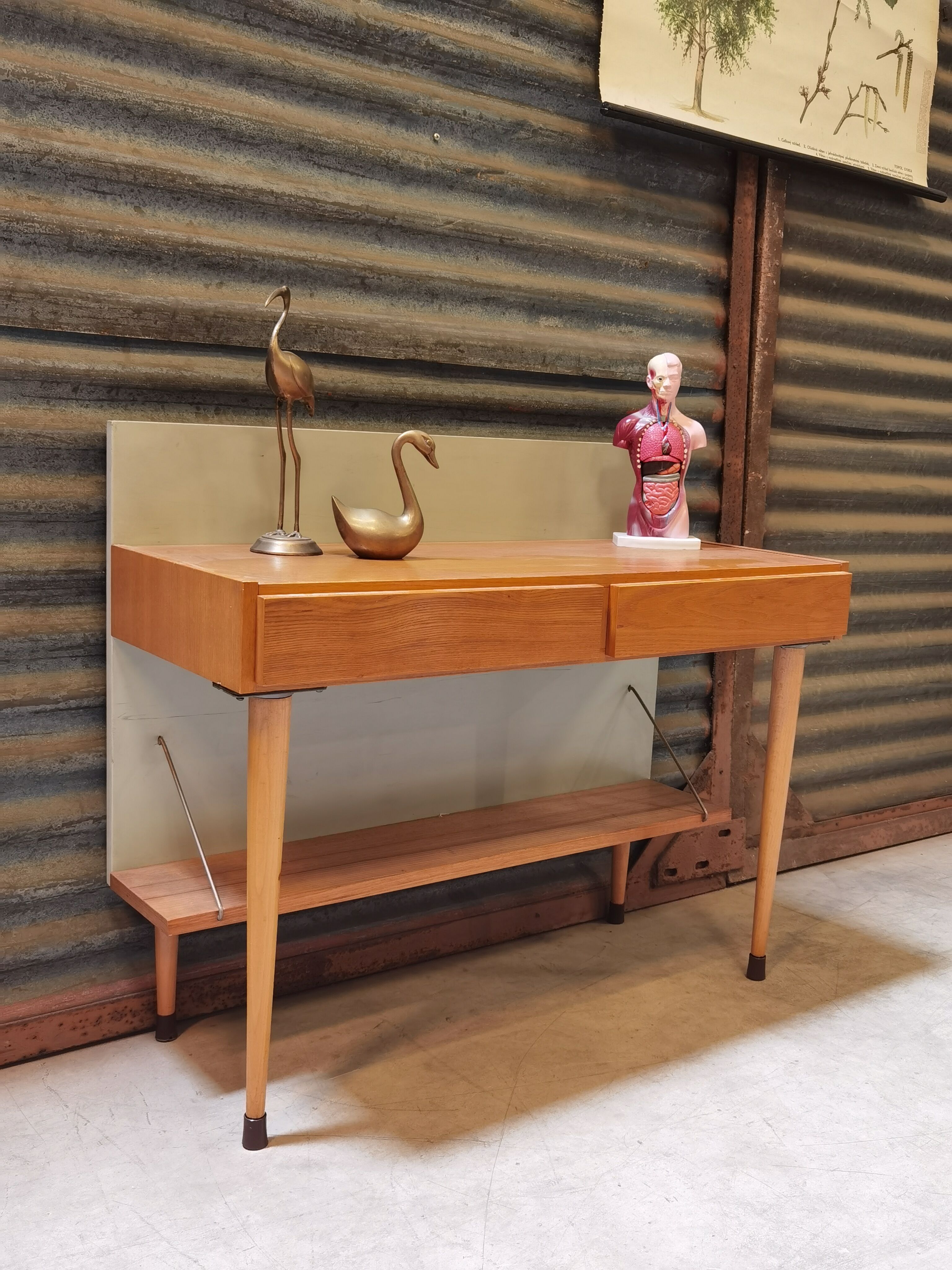 Entrance wall console or small Czech accent furniture year 70