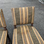 Pair of antique Louis XIII style chairs with twisted legs