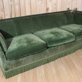 Large Green Velvet Sofa from Maison Jansen