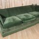 Grand Canapé En Velour Vert De La Maison Jansen