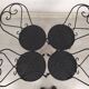 4 black garden chairs