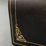 Le Tanneur mail binder sorter leather gilded decoration with small Regency style iron