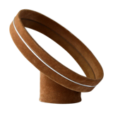 Mirror round support 1970 vintage Velvet 42cm